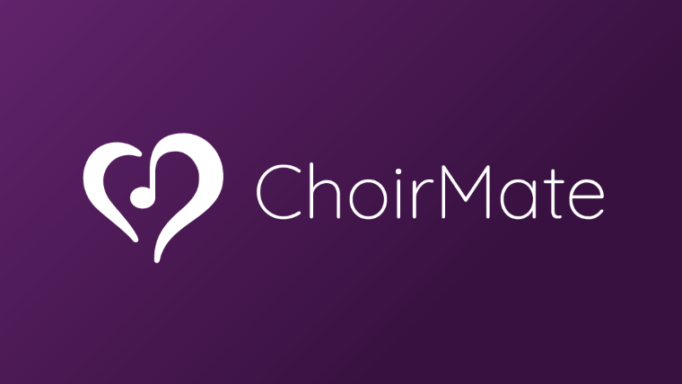 ChoirMate logo lilla baggrund